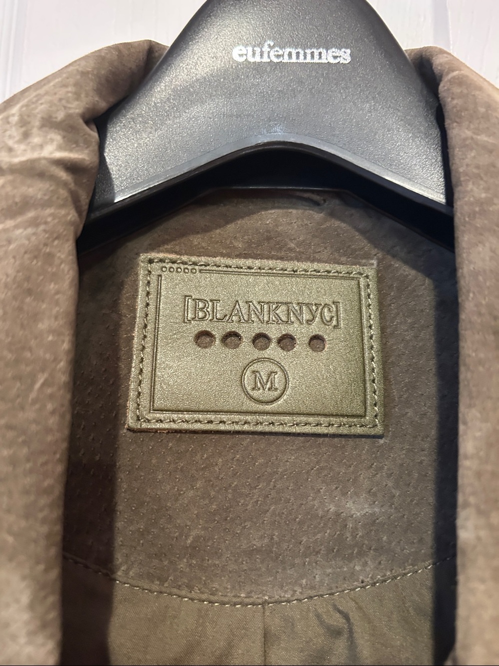 Blank NYC Olive Suede Moto Jacket - Picture 2 of 4